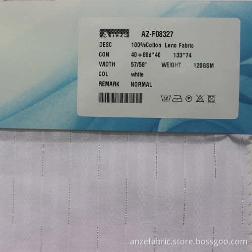 New fashion jacquard cotton leno fabric for dress